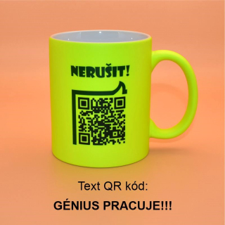 Keramický hrnek matný fluorescenční - Nerušit