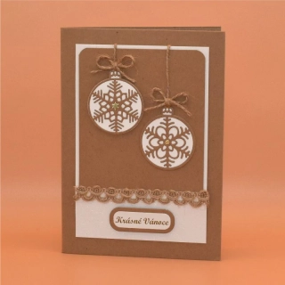 Gratulace Vánoce - Ozdoby kraft
