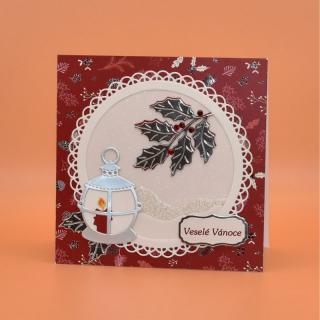 Gratulace Vánoce - Lampa červená